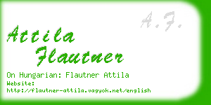 attila flautner business card